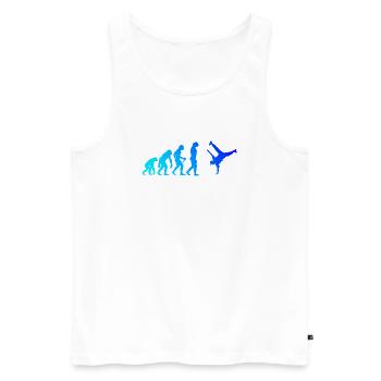 Idée cadeau pour un danseur hip-hop avec Breaking - Débardeur bio Premium Homme - blanc - Devant - Michal (187cm)