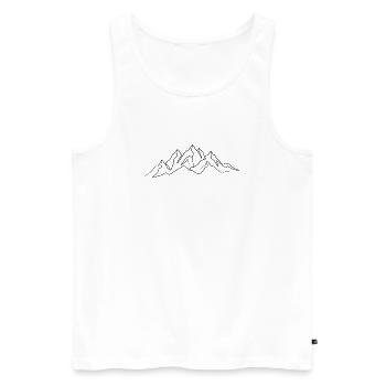 Gebirge - Männer Premium Bio Tank Top - Weiß - Vorne - Michal (187cm)