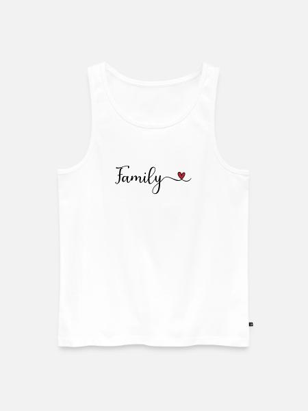 Family Heart - Men's Premium Organic Tank Top - white