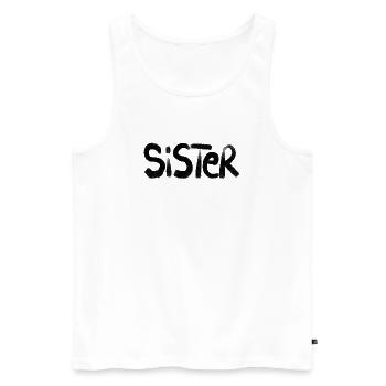 Sister - Men's Premium Organic Tank Top - white - Front - Michal (187cm)
