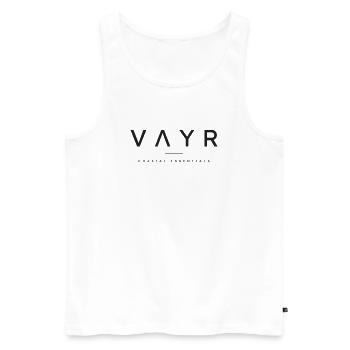 V A Y R  - Männer Premium Bio Tank Top - Weiß - Vorne - Michal (187cm)