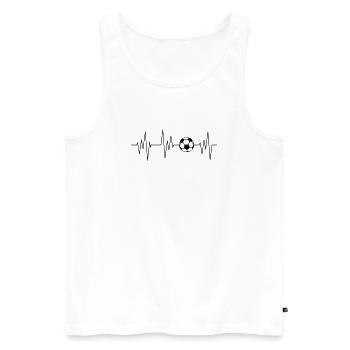 Fußballer - Männer Premium Bio Tank Top - Weiß - Vorne - Michal (187cm)