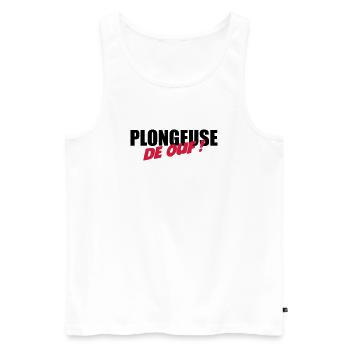 Plongeuse de ouf ! - Débardeur bio Premium Homme - blanc - Devant - Michal (187cm)