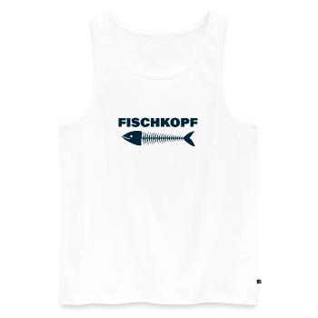 FISCHKOPF - Männer Premium Bio Tank Top - Weiß - Vorne - Michal (187cm)