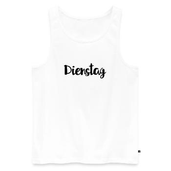 Dienstag Wochentag Woche - Männer Premium Bio Tank Top - Weiß - Vorne - Michal (187cm)