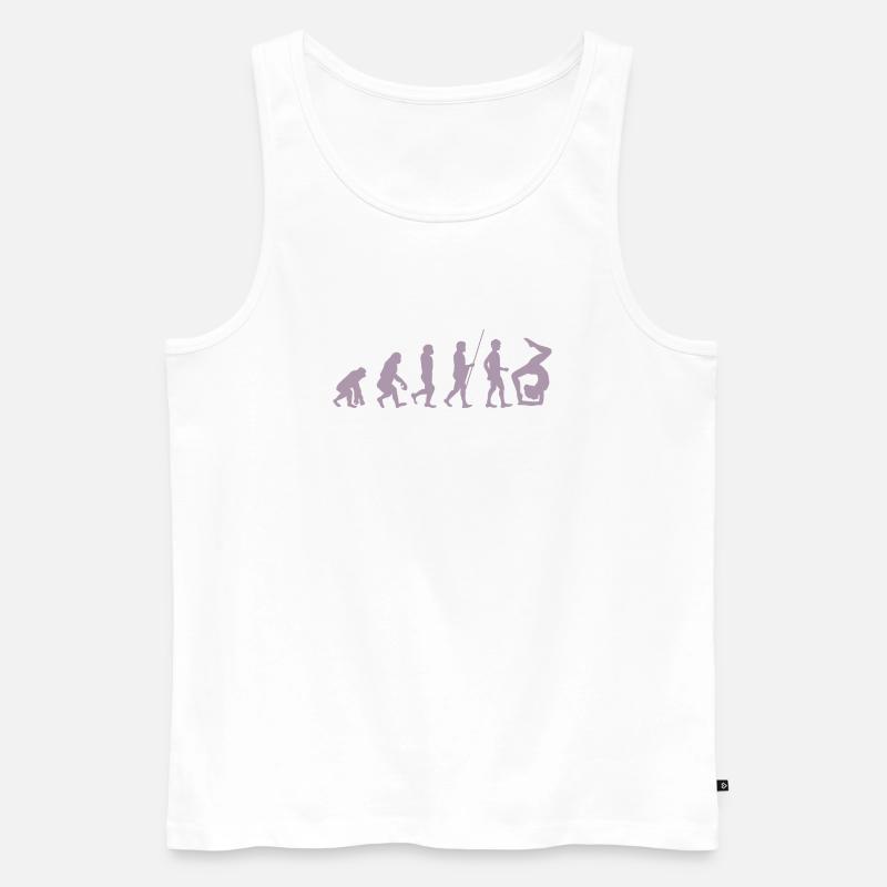 Turnerin Turner Evolution der Turnerin - Männer Premium Bio Tank Top - Weiß
