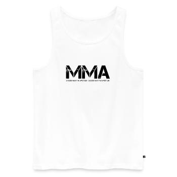 MMA - Débardeur bio Premium Homme - blanc - Devant - Michal (187cm)