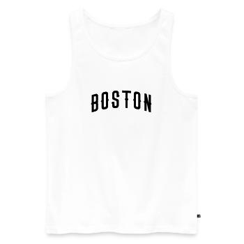 Boston - Männer Premium Bio Tank Top - Weiß - Vorne - AI Model Male 178 light (178cm)