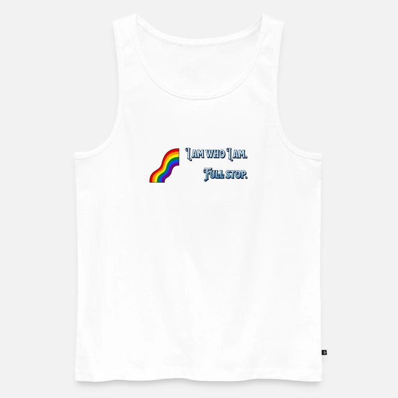Ich bin, was ich bin - Männer Premium Bio Tank Top - Weiß