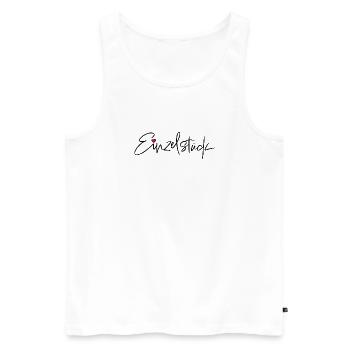 Unique Piece Gift Individualist Unique Piece - Men's Premium Organic Tank Top - white - Front - AI Model Male 178 light (178cm)