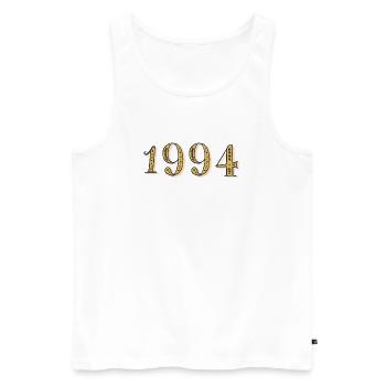 Cadeau d’anniversaire 1994 Vintage 1994  - Débardeur bio Premium Homme - blanc - Devant - AI Model Male 178 light (178cm)