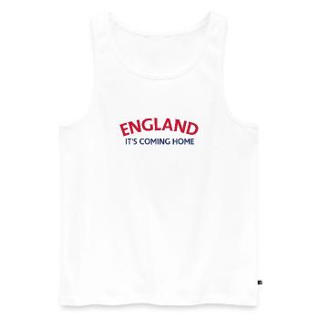 England Es kommt nach Hause Banner - Männer Premium Bio Tank Top - Weiß - Vorne - AI Model Male 178 light (178cm)