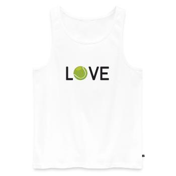 Tennis-Liebhaber - Männer Premium Bio Tank Top - Weiß - Vorne - AI Model Male 178 light (178cm)