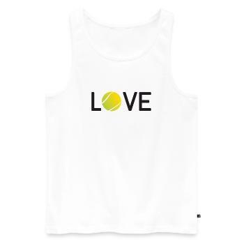 Amateur de tennis - Débardeur bio Premium Homme - blanc - Devant - Michal (187cm)