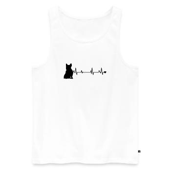 Chien - Débardeur bio Premium Homme - blanc - Devant - Michal (187cm)