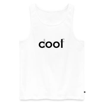 cool doof - Männer Premium Bio Tank Top - Weiß - Vorne - AI Model Male 178 light (178cm)