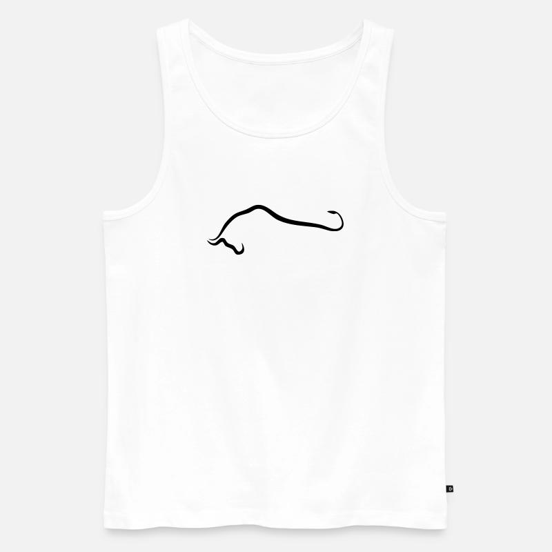 Toro Silhouette - Männer Premium Bio Tank Top - Weiß