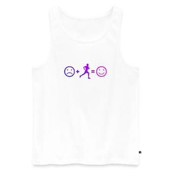 Geschenkidee für einen Running mit Running - Männer Premium Bio Tank Top - Weiß - Vorne - AI Model Male 178 light (178cm)