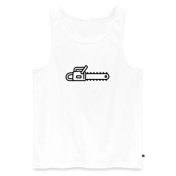 tronçonneuse - Débardeur bio Premium Homme - blanc - Devant - Michal (187cm)