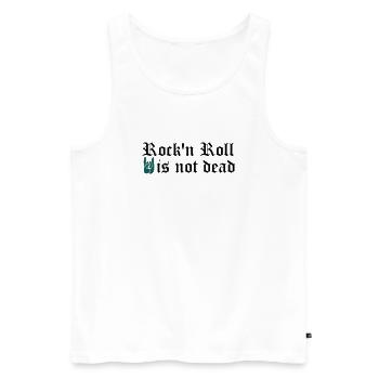Le Rock'n Roll n'est pas mort - personnalisable - Débardeur bio Premium Homme - blanc - Devant - Michal (187cm)