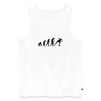 Changes in line speed skating - Men's Premium Organic Tank Top - white - Front - AI Model Male 178 light (178cm)