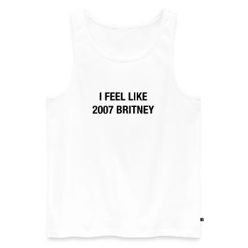 I Feel Like 2007 Britney – Y2K Pop Shirt - Männer Premium Bio Tank Top - Weiß - Vorne - AI Model Male 178 light (178cm)