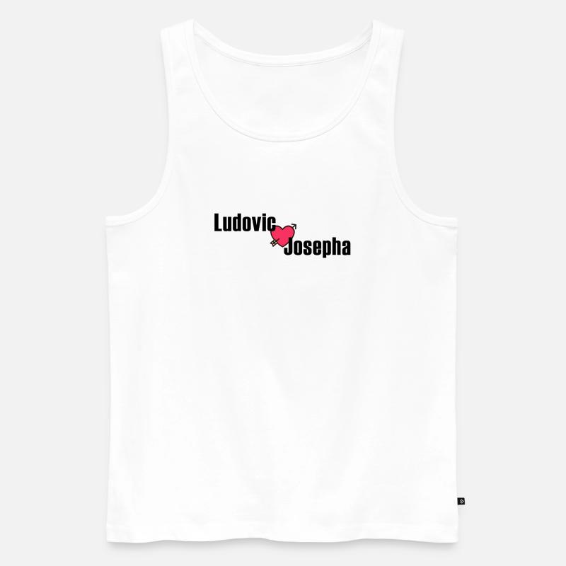 Ludovic + Josepha - Männer Premium Bio Tank Top - Weiß