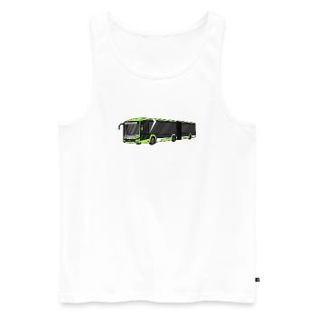 Bus, school bus, bus driver - Men's Premium Organic Tank Top - white - Front - AI Model Male 178 light (178cm)