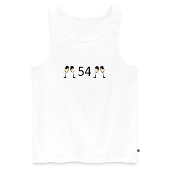 54th Birthday 54 Years Anniversary 54 Number 54 - Men's Premium Organic Tank Top - white - Front - AI Model Male 178 light (178cm)