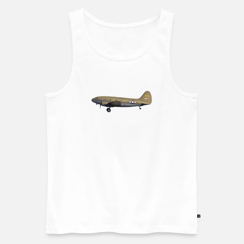 C-46 - Männer Premium Bio Tank Top - Weiß