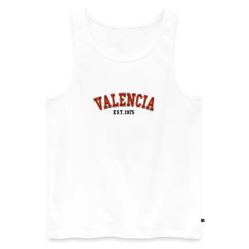 Valencia Est.1975 - Men's Premium Organic Tank Top - white - Front - Michal (187cm)