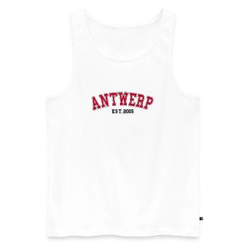 Antwerp Est. 2005 - Men's Premium Organic Tank Top - white - Front - Michal (187cm)