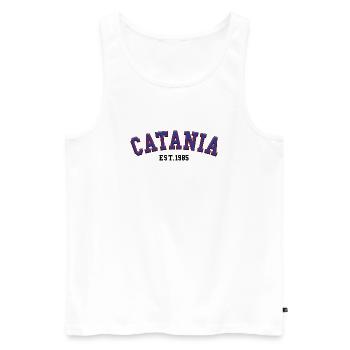 Catania Est. 1985 - Men's Premium Organic Tank Top - white - Front - Michal (187cm)