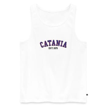 Catania Est. 1975 - Men's Premium Organic Tank Top - white - Front - Michal (187cm)