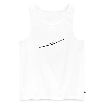 Segelflugzeug - Männer Premium Bio Tank Top - Weiß - Vorne - Michal (187cm)