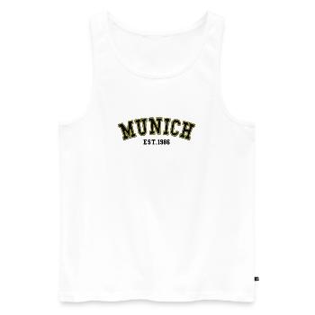 Munich fondée en 1986 - Débardeur bio Premium Homme - blanc - Devant - Michal (187cm)