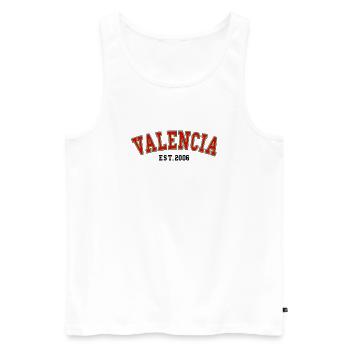 Valencia Est. 2006 - Men's Premium Organic Tank Top - white - Front - Michal (187cm)