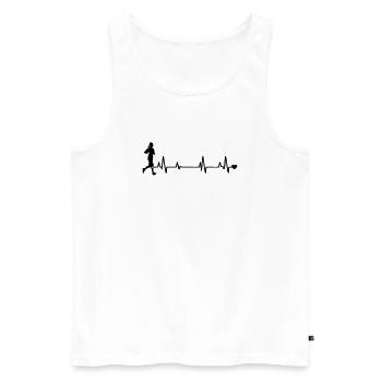 Joggerin - Männer Premium Bio Tank Top - Weiß - Vorne - AI Model Male 178 light (178cm)