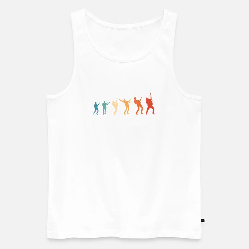 Evolution Rockmusik Rock Gitarrist - Männer Premium Bio Tank Top - Weiß