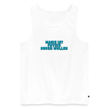 Magie ist Physik durch Wollen - Männer Premium Bio Tank Top - Weiß - Vorne - Michal (187cm)