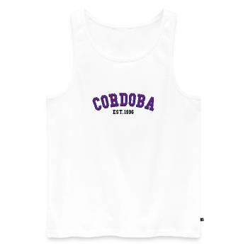Cordoba Est 1996 - Men's Premium Organic Tank Top - white - Front - AI Model Male 178 light (178cm)