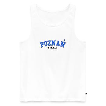 Poznań Fondée en 1966 - Débardeur bio Premium Homme - blanc - Devant - Michal (187cm)