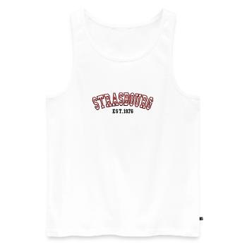 Strasbourg Est. 1976 - Men's Premium Organic Tank Top - white - Front - Michal (187cm)