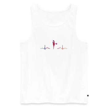 Cheerpom pom girls Mom Cheerleading - Débardeur bio Premium Homme - blanc - Devant - Michal (187cm)