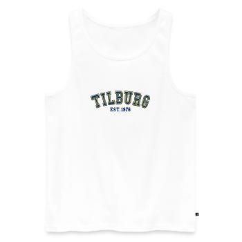 Tilburg Fondé en 1976 - Débardeur bio Premium Homme - blanc - Devant - Michal (187cm)