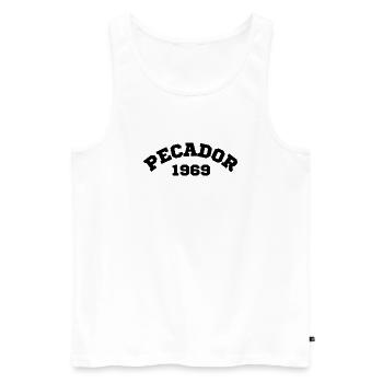 Sinner, 1969 - Men's Premium Organic Tank Top - white - Front - Michal (187cm)