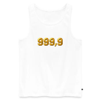Or fin 999,9 - Débardeur bio Premium Homme - blanc - Devant - Michal (187cm)