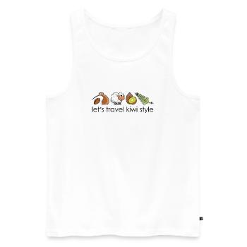 New Zealand Icons Cartoons - Men's Premium Organic Tank Top - white - Front - Michal (187cm)