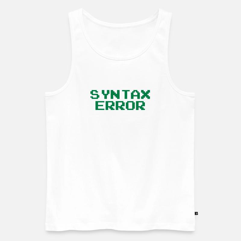 Syntax Error - Débardeur bio Premium Homme - blanc