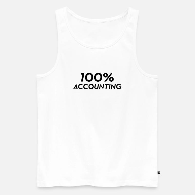 comptable / comptabilité / argent / Finance / Euro - Débardeur bio Premium Homme - blanc